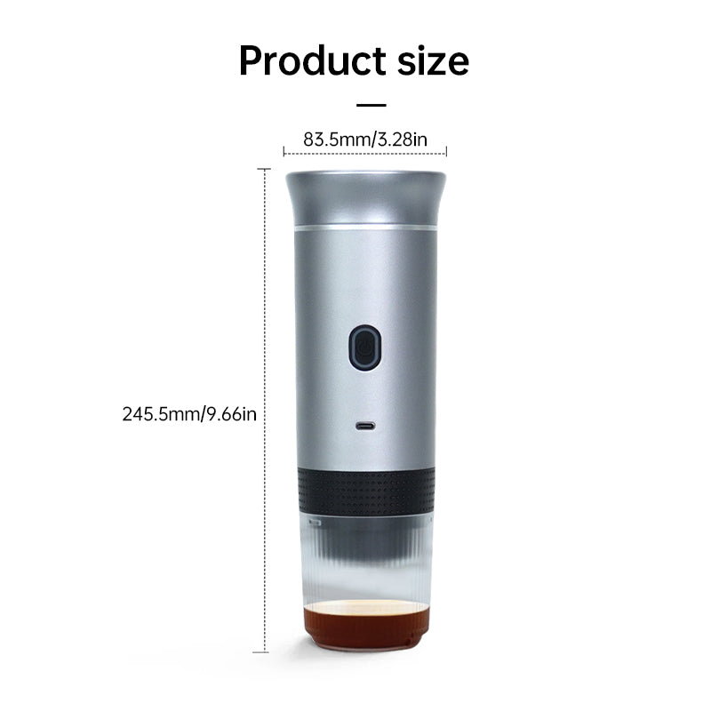 2025 cafetiere electrique portative Upgraded 3-in-1 Cordless Coffee Maker - 20Bar Portable for Car/Camping/Home, Capsule/Powder, USB Fast Heat