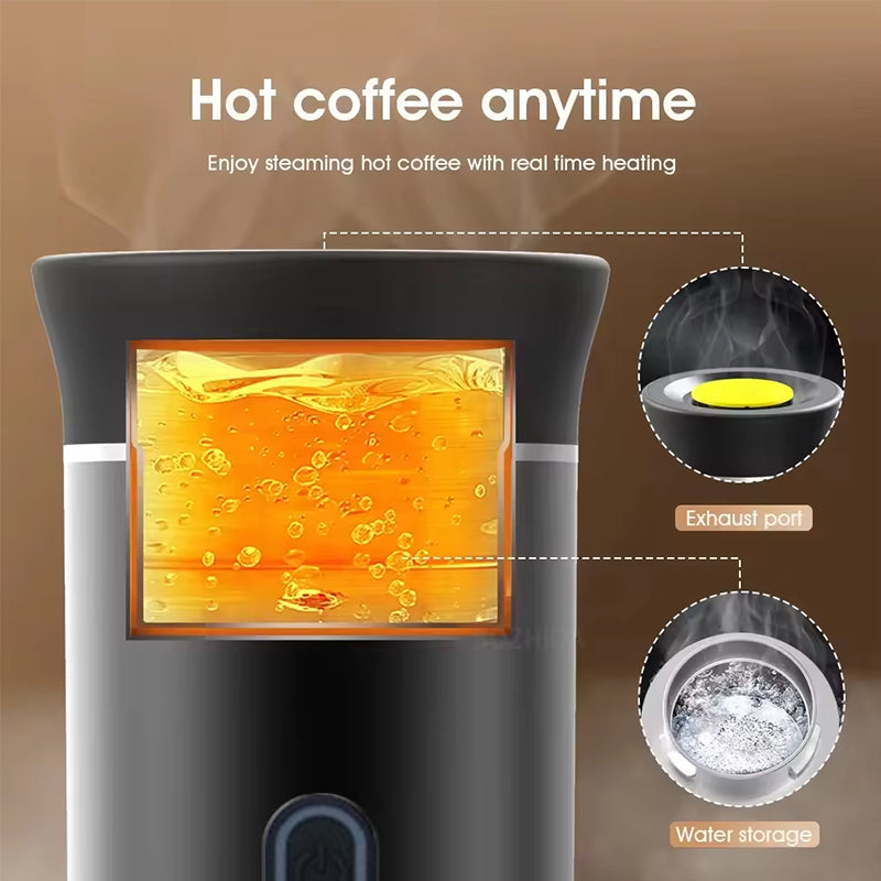 2025 cafetiere electrique portative Upgraded 3-in-1 Cordless Coffee Maker - 20Bar Portable for Car/Camping/Home, Capsule/Powder, USB Fast Heat